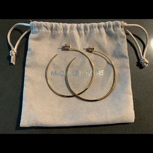Michael Kors rose gold hoop earrings